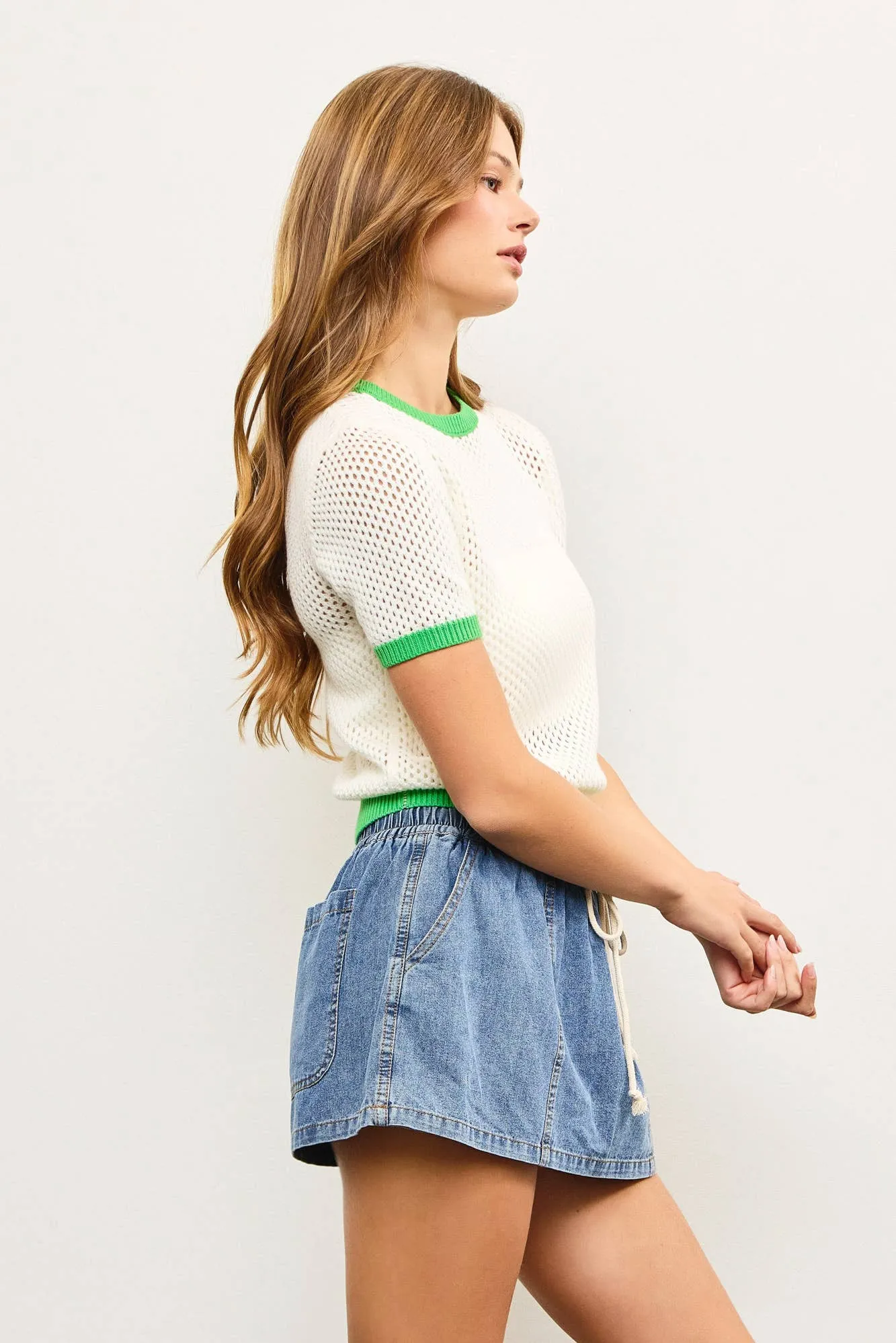 Short Sleeve Ringer Top