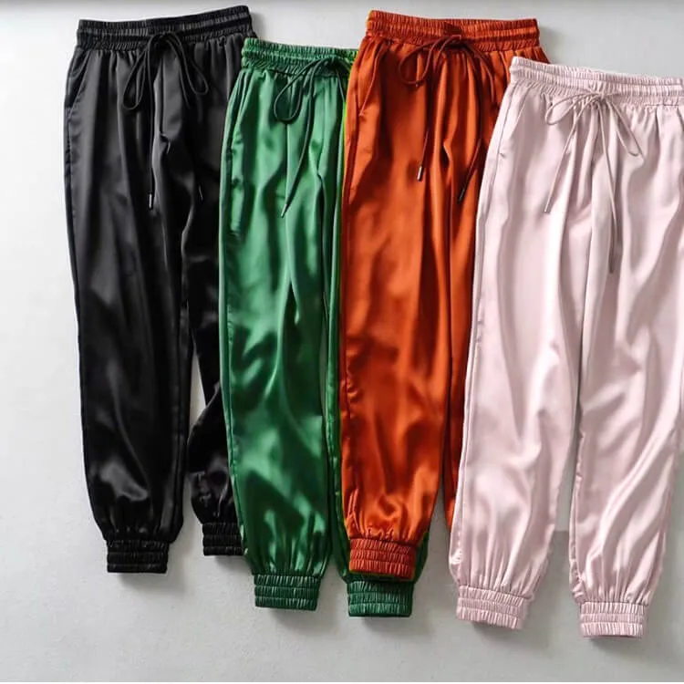 Silky High Waist Trouser Joggers  COLORS