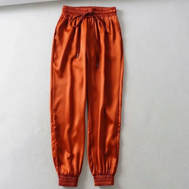 Silky High Waist Trouser Joggers  COLORS