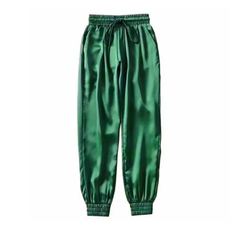 Silky High Waist Trouser Joggers  COLORS