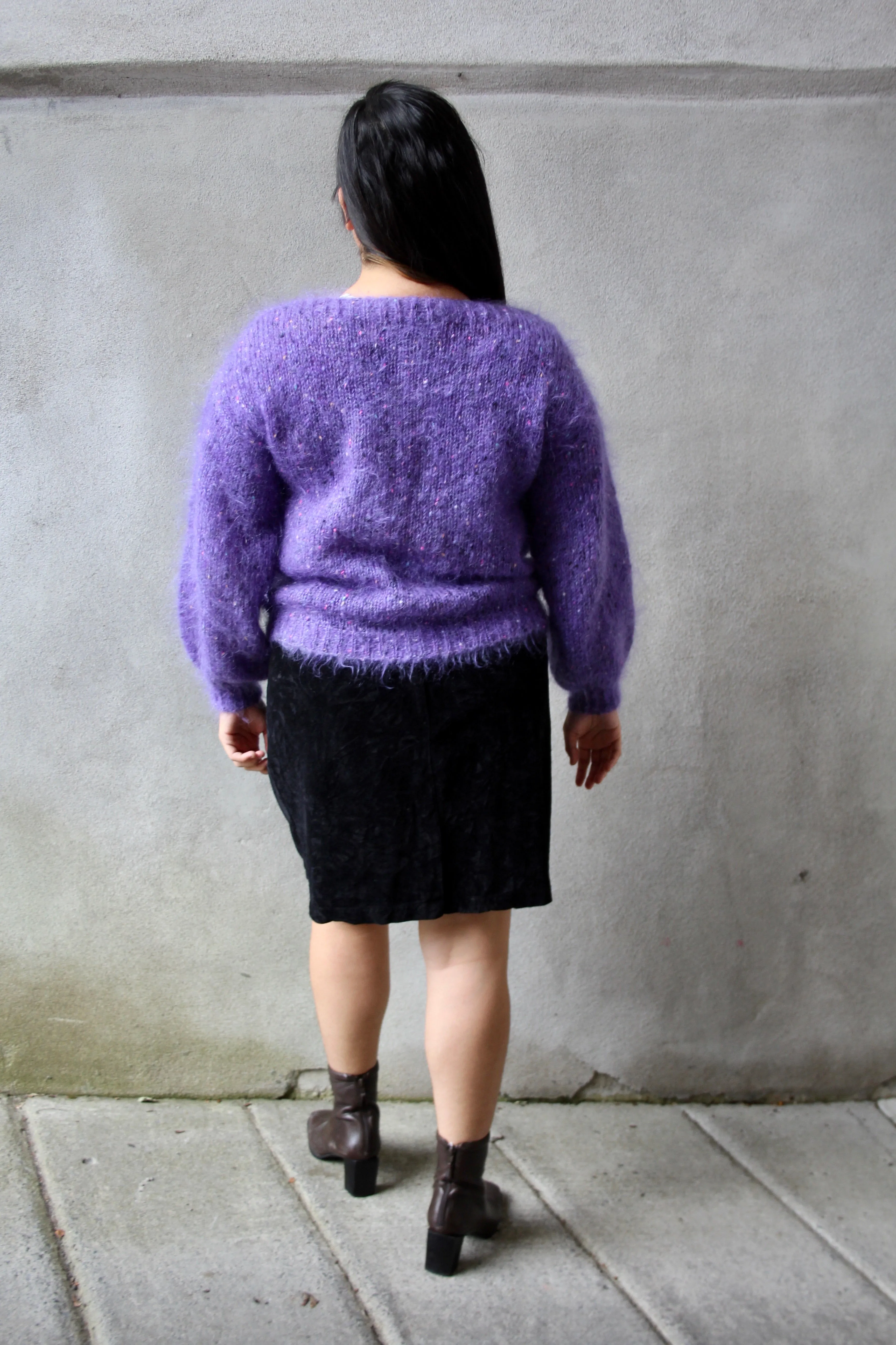 Speckled Mohair Knit Sweater - O/S