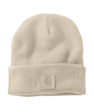 Tonal Patch Beanie - Oat Milk