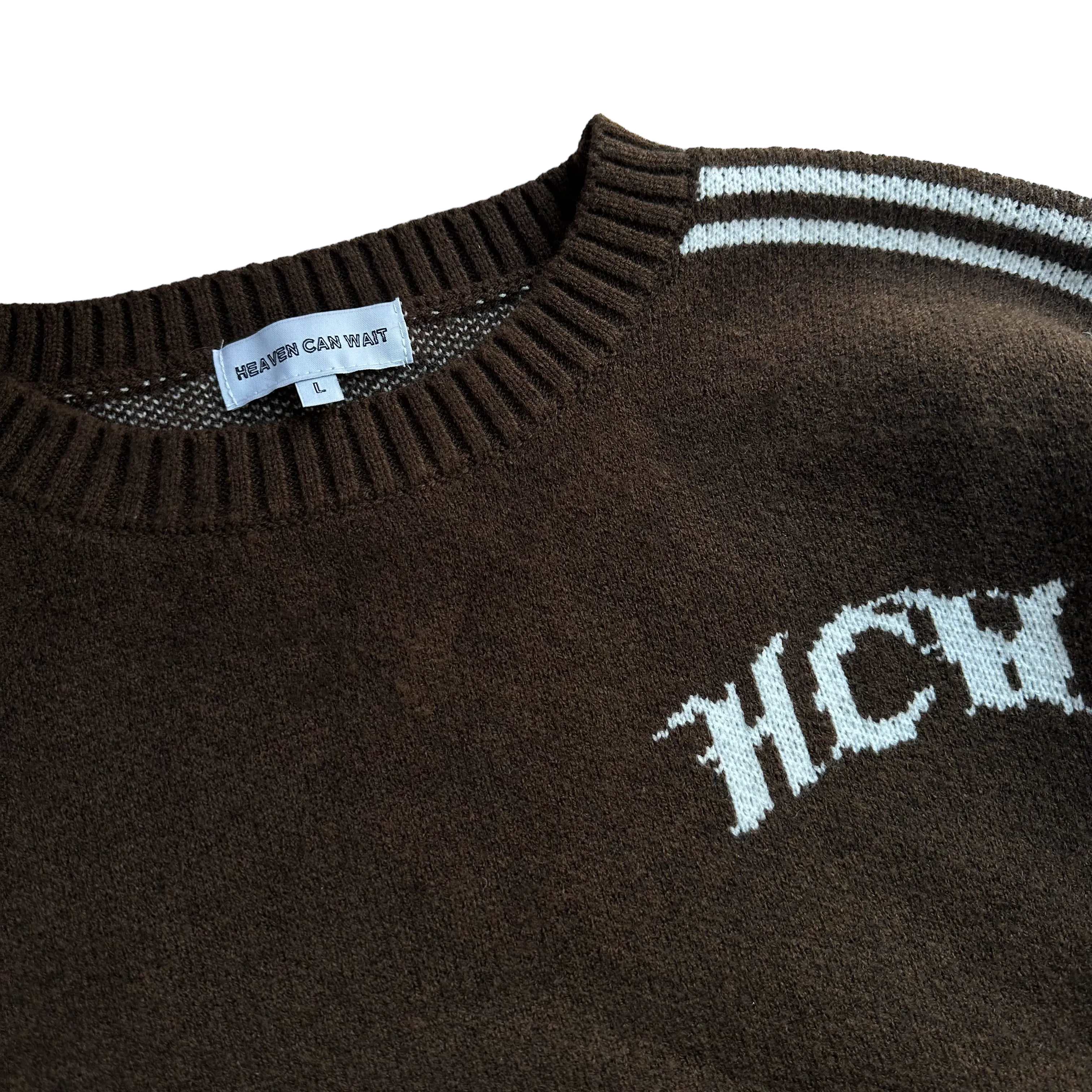 TRACK KNIT (BROWN/WHITE)