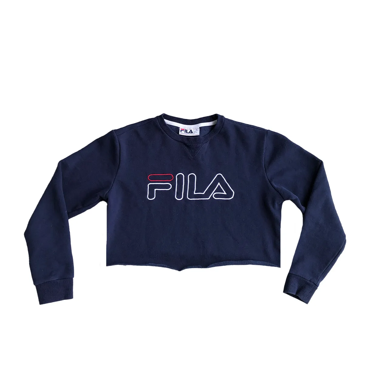 Womens Fila Crop Top Crewneck Sweater S