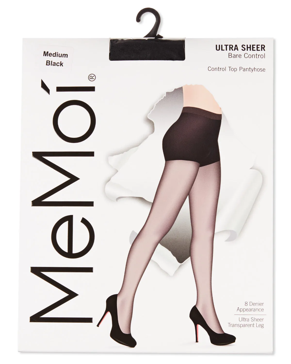 Women's Ultra Sheer 8 Denier Control Top Pantyhose